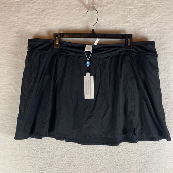 Bleu Rod Beattie Women's High Waist Skirted Swim Bottom‎ Black Size 22W NWT 9427 - Picture 1 of 10